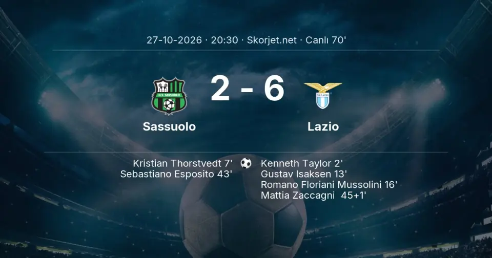 CANLI GOL | Sassuolo 2-6 Lazio - Tijjani Noslin (65. dakika) CANLI GOL | Sassuolo 2-6 Lazio - Tijjani Noslin (65. dakika)