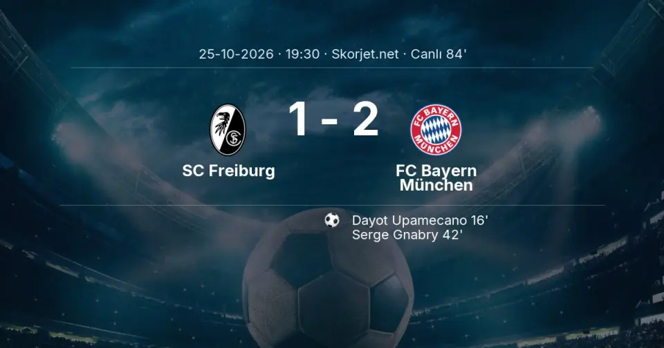 CANLI GOL | SC Freiburg 1-2 FC Bayern München - Tom Bischof (82. dakika)