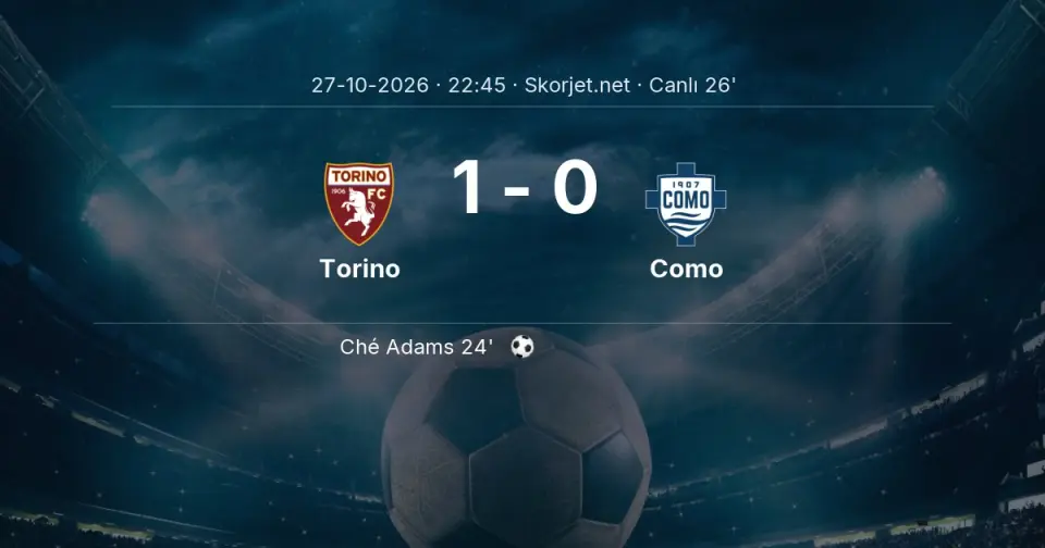 CANLI GOL | Torino 1-0 Como - Ché Adams (24. dakika)