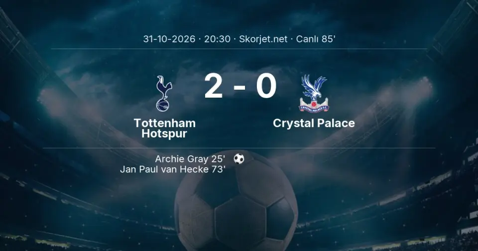 CANLI GOL | Tottenham Hotspur 2-0 Crystal Palace - Jan Paul van Hecke (73. dakika)