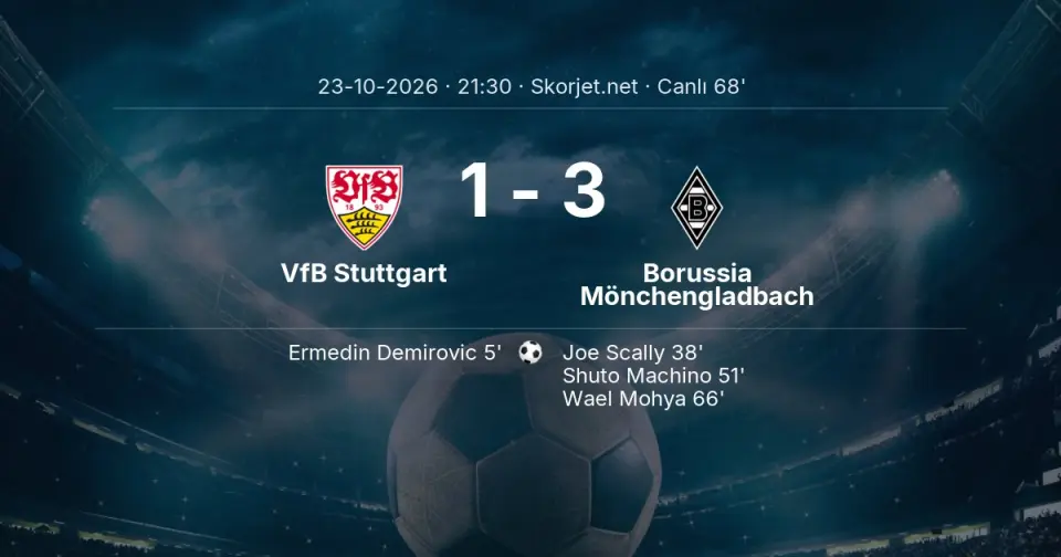 CANLI GOL | VfB Stuttgart 1-3 Borussia Mönchengladbach - Wael Mohya (66. dakika)
