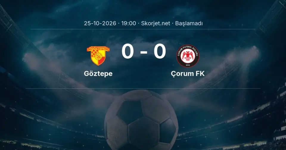 CANLI | Göztepe - Çorum FK maçı başladı