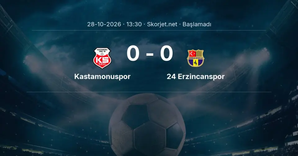 CANLI | Kastamonuspor - 24 Erzincanspor maçı başladı CANLI | Kastamonuspor - 24 Erzincanspor maçı başladı