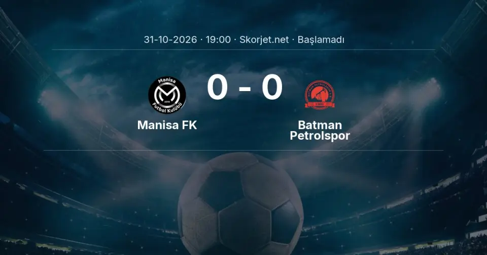 CANLI | Manisa FK - Batman Petrolspor maçı başladı CANLI | Manisa FK - Batman Petrolspor maçı başladı