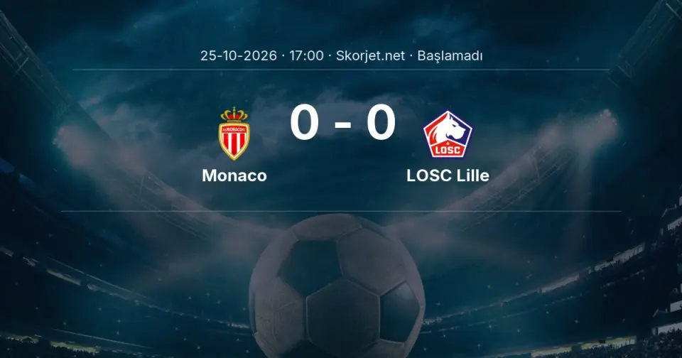 CANLI | Monaco - LOSC Lille maçı başladı