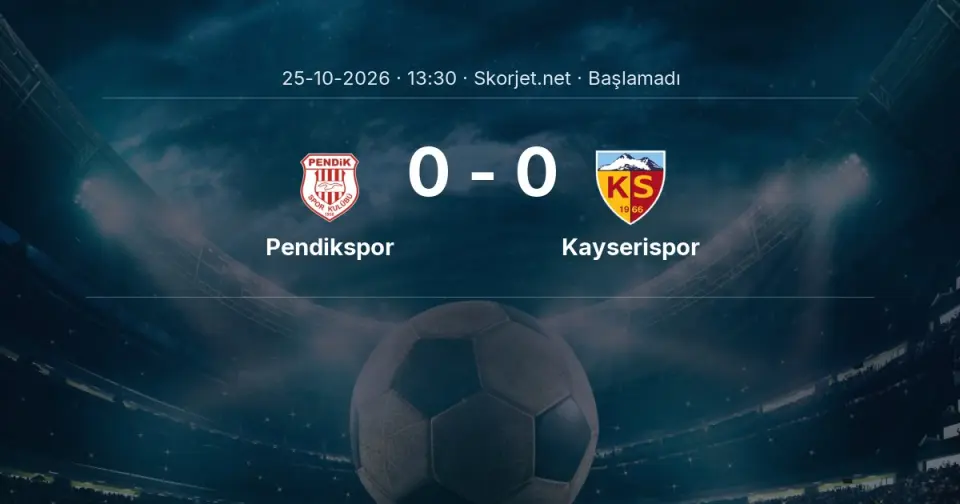 CANLI | Pendikspor - Kayserispor maçı başladı