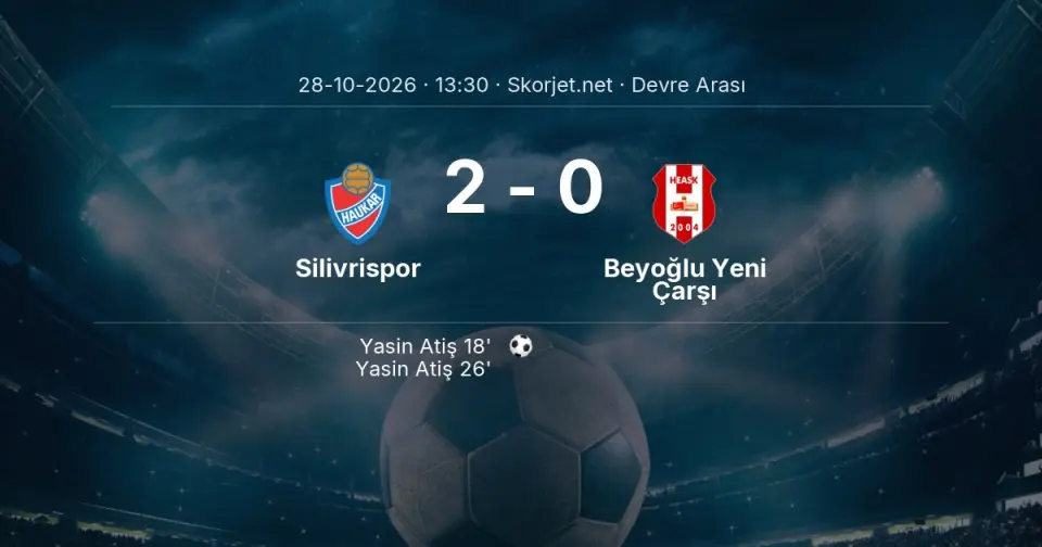 CANLI | Silivrispor 2-0 Beyoğlu Yeni Çarşı - Devre Arası CANLI | Silivrispor 2-0 Beyoğlu Yeni Çarşı - Devre Arası