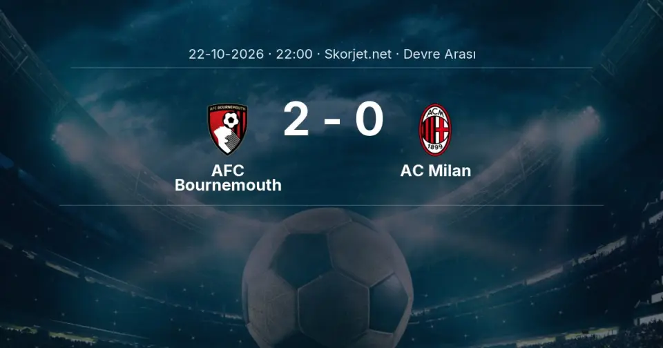 DEVRE ARASI | AFC Bournemouth 2-0 AC Milan