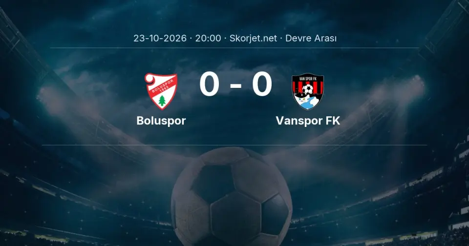 DEVRE ARASI | Boluspor - Vanspor FK - İlk Yarı 0-0