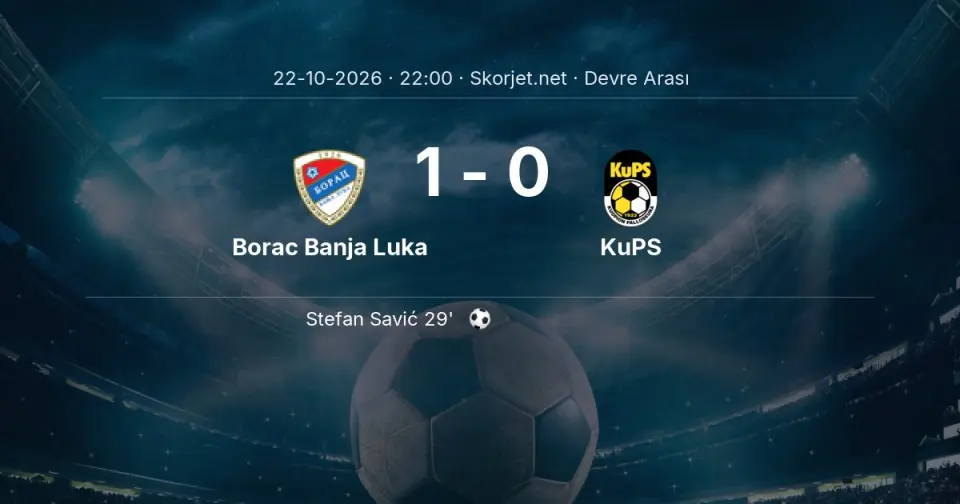 DEVRE ARASI | Borac Banja Luka - KuPS - İlk Yarı 1-0
