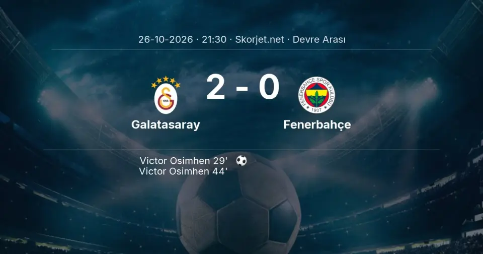 DEVRE ARASI | Galatasaray 2-0 Fenerbahçe
