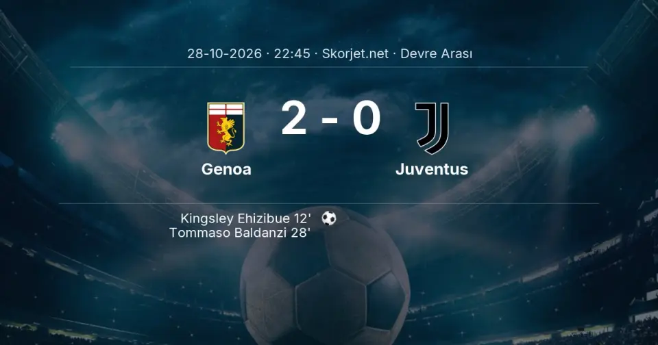 DEVRE ARASI | Genoa - Juventus - İlk Yarı 2-0 DEVRE ARASI | Genoa - Juventus - İlk Yarı 2-0