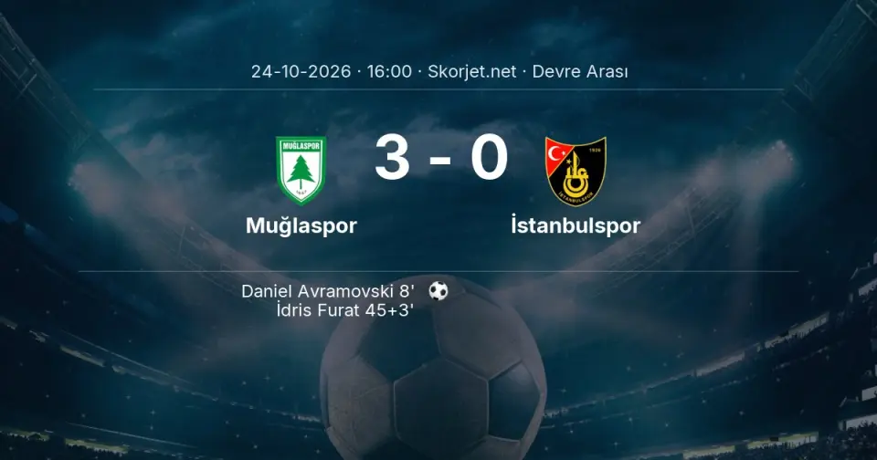 DEVRE ARASI | Muğlaspor - İstanbulspor - İlk Yarı 3-0