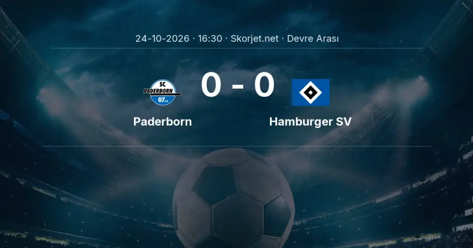 DEVRE ARASI | Paderborn - Hamburger SV - İlk Yarı 0-0 DEVRE ARASI | Paderborn - Hamburger SV - İlk Yarı 0-0