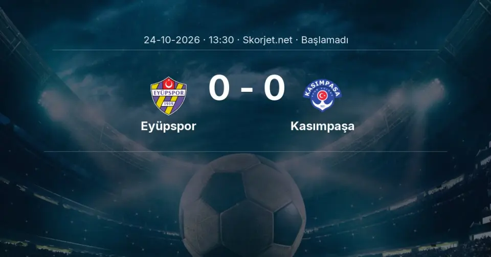 Eyüpspor - Kasımpaşa Maçı Öncesi Kadrolar ve Maç Bilgileri Eyüpspor - Kasımpaşa Maçı Öncesi Kadrolar ve Maç Bilgileri