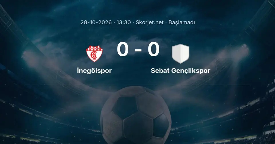 İnegölspor - Sebat Gençlikspor Maçı Öncesi Kadrolar ve Maç Bilgileri İnegölspor - Sebat Gençlikspor Maçı Öncesi Kadrolar ve Maç Bilgileri