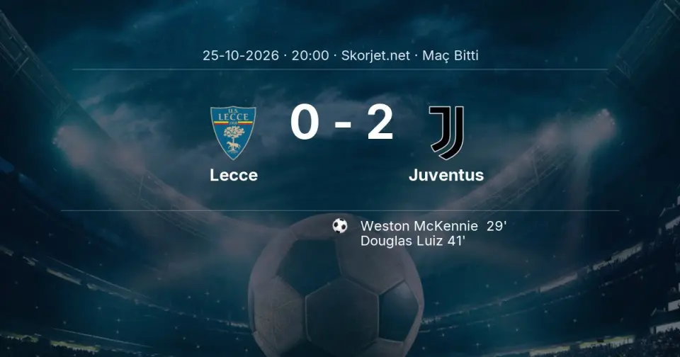 Lecce - Juventus Maçında Kazanan Belli Oldu! İşte Sonuç (0-2)