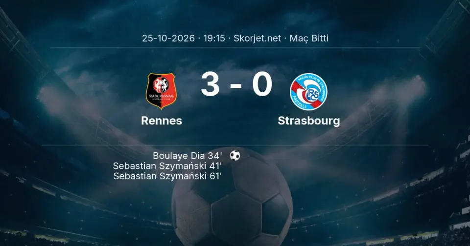 Ligue 1 | Rennes - Strasbourg Maç Sonucu: 3-0