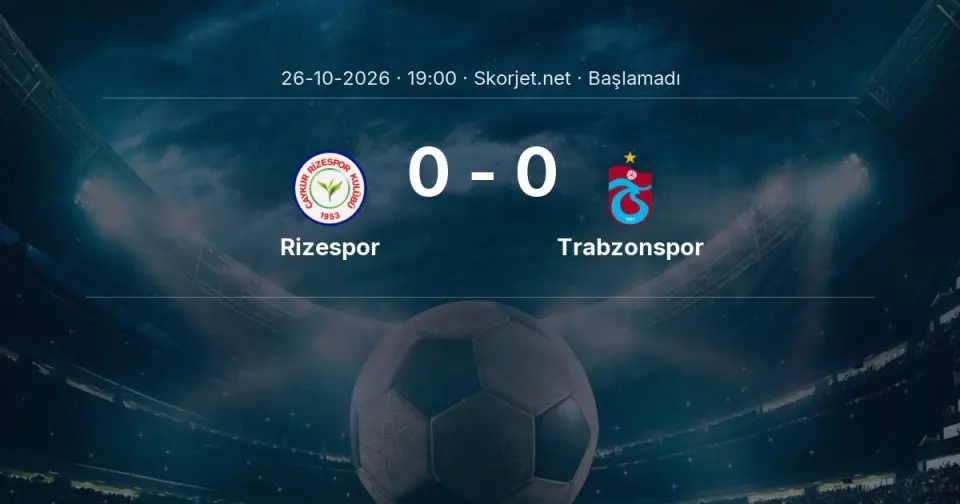 Rizespor - Trabzonspor Maçı Öncesi Kadrolar ve Maç Bilgileri Rizespor - Trabzonspor Maçı Öncesi Kadrolar ve Maç Bilgileri