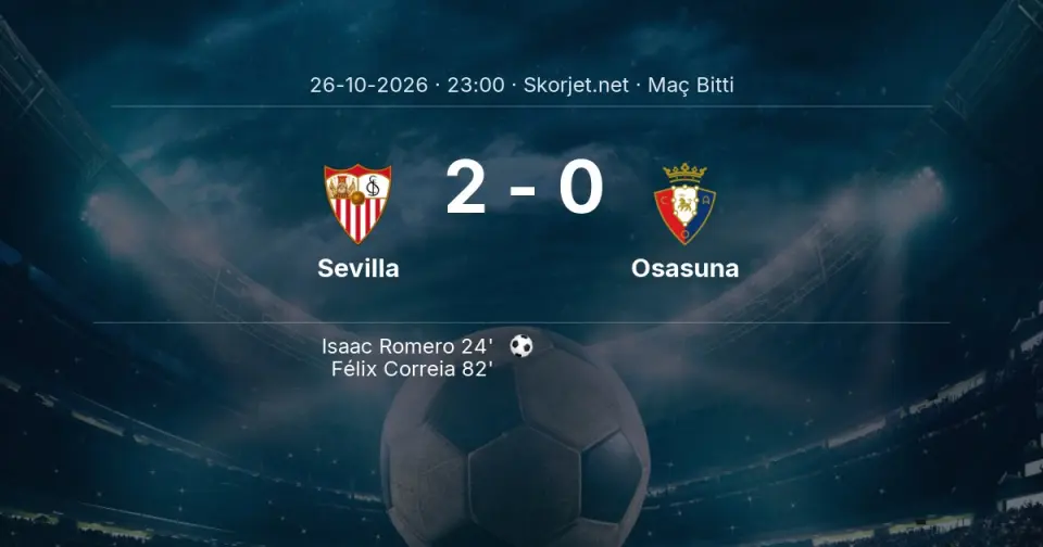 Sevilla - Osasuna Mücadelesi Sona Erdi - Skor: 2-0