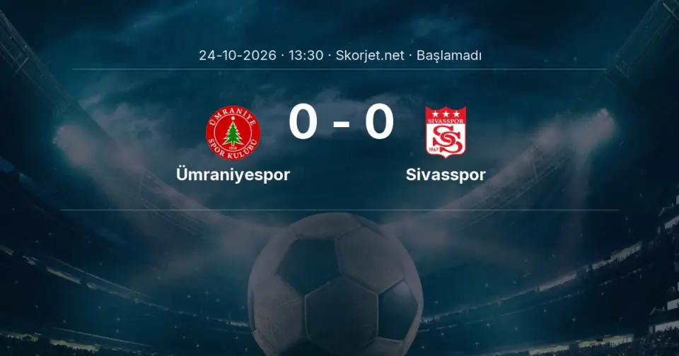 Ümraniyespor - Sivasspor Maçı Öncesi Kadrolar ve Maç Bilgileri