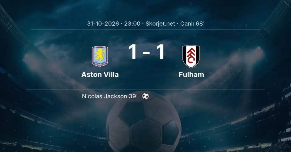 CANLI GOL | Aston Villa 1-1 Fulham - Zion Suzuki (64. dakika)