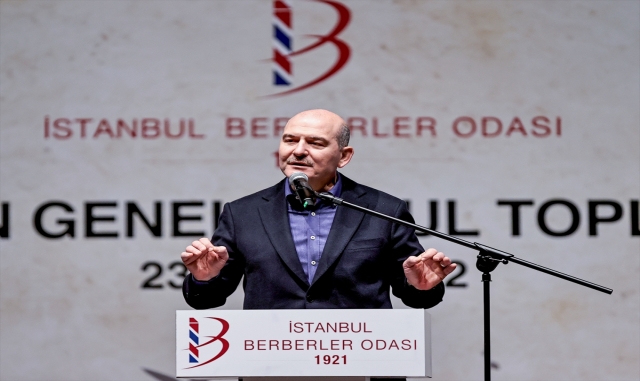 Bakan Soylu, İstanbul Berberler Odası Olağan Genel Kurulu'nda konuştu: