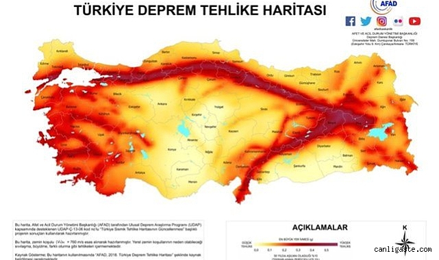 Deprem riski taşıyan 45 il ve 110 ilçe içerisinde Kayseri’den 2 ilçe yer alıyor! Deprem riski taşıyan 45 il ve 110 ilçe içerisinde Kayseri’den 2 ilçe yer alıyor!
