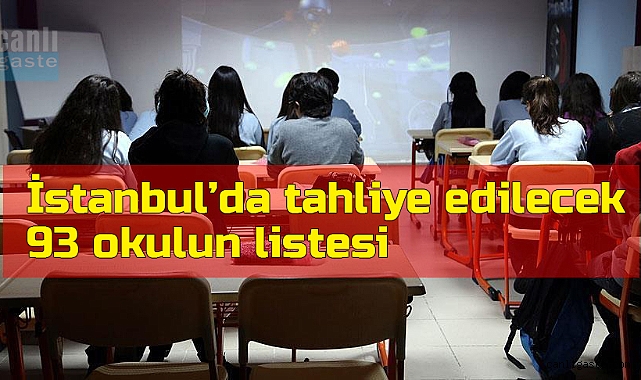 İstanbul’da riskli görülen 93 okulun listesi (Tam Liste) İstanbul’da riskli görülen 93 okulun listesi (Tam Liste)