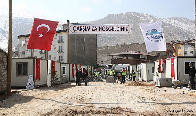 Kayseri’den Elbistan’a ’konteyner çarşı’, kurulumun yüzde 90’ı tamamlandı Kayseri’den Elbistan’a ’konteyner çarşı’, kurulumun yüzde 90’ı tamamlandı