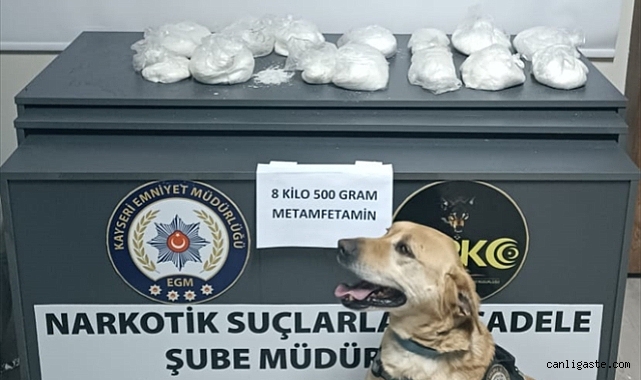 Kayseri girişinde 8,5 kilogram uyuşturucu ile yakalandı Kayseri girişinde 8,5 kilogram uyuşturucu ile yakalandı