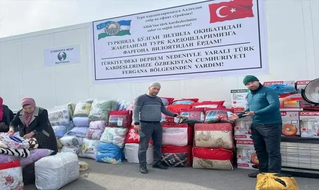 Özbekistan, depremzedelere 5 uçak insani yardım ulaştırdı Özbekistan, depremzedelere 5 uçak insani yardım ulaştırdı