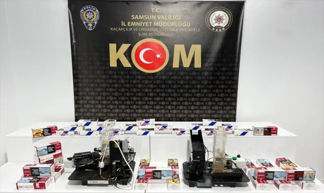 Samsun’da 7 bin 200 filtreli sigara kağıdı ele geçirildi Samsun’da 7 bin 200 filtreli sigara kağıdı ele geçirildi