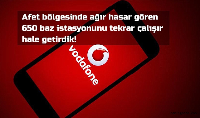 Vodafone’dan OHAL bölgesindeki baz istasyonlarına yönelik açıklama Vodafone’dan OHAL bölgesindeki baz istasyonlarına yönelik açıklama