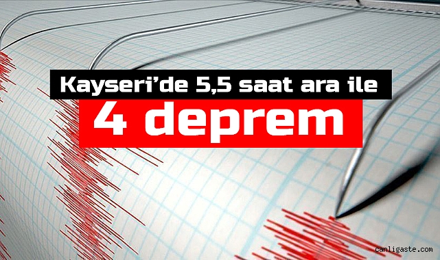 Kayseri’de 5,5 saat ara ile düşük büyüklükte 4 deprem yaşandı Kayseri’de 5,5 saat ara ile düşük büyüklükte 4 deprem yaşandı