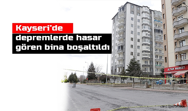 Kayseri’de ağır hasarlı bina boşaltıldı! Kayseri’de ağır hasarlı bina boşaltıldı!