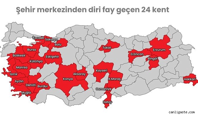 Deprem Profesöründen Kayseri dahil 18 il için uyarı!