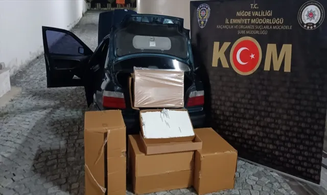 Niğde’de 100 bin dolu makaron ele geçirildi Niğde’de 100 bin dolu makaron ele geçirildi