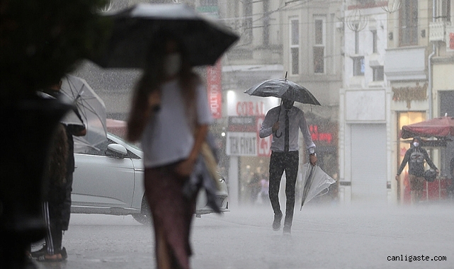 Meteorolojiden kuvvetli yağış uyarısı Meteorolojiden kuvvetli yağış uyarısı