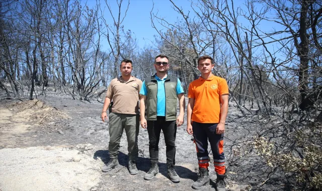 Denizlili ormancılar Çanakkale yangınında alevlerin arasında kaldıkları anları anlattı Denizlili ormancılar Çanakkale yangınında alevlerin arasında kaldıkları anları anlattı