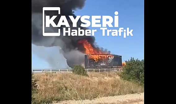 Kayseri’de iplik yüklü tırda yangın çıktı (Videolu haber) Kayseri’de iplik yüklü tırda yangın çıktı (Videolu haber)