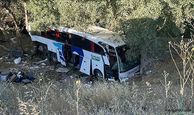 Yozgat’ta yolcu otobüsü şarampole devrildi Yozgat’ta yolcu otobüsü şarampole devrildi