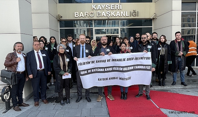 Kayseri’de avukatlar İsrail saldırılarını kınadı! Kayseri’de avukatlar İsrail saldırılarını kınadı!