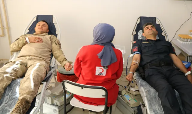 Kırşehir’de jandarma personeli kan bağışladı Kırşehir’de jandarma personeli kan bağışladı