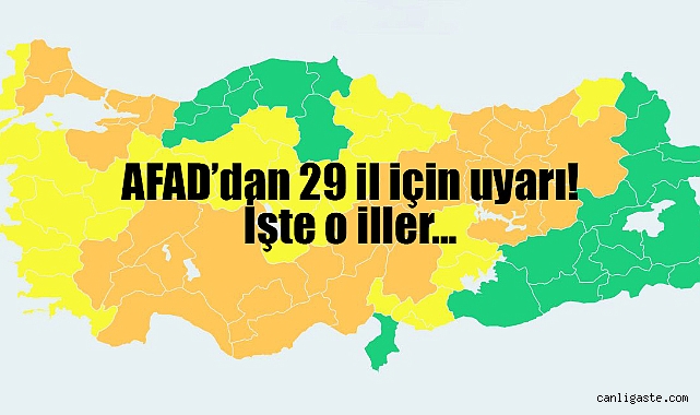 AFAD’dan Kayseri dahil 29 il için uyarı! Okumadan dışarı çıkmayın... AFAD’dan Kayseri dahil 29 il için uyarı! Okumadan dışarı çıkmayın...