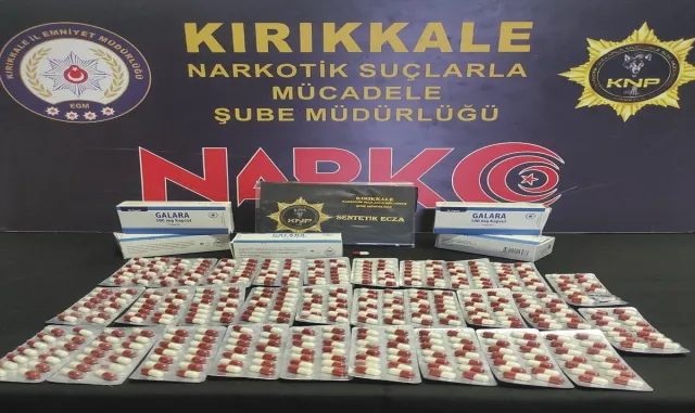 Kırıkkale’de uyuşturucu hap ele geçirildi Kırıkkale’de uyuşturucu hap ele geçirildi