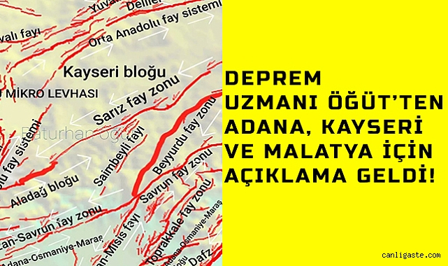 Deprem Araştırmacısı Öğüt’ten Adana, Kayseri ve Malatya için açıklama geldi