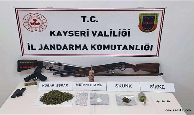 Kayseri jandarmasından uyuşturucu operasyonu Kayseri jandarmasından uyuşturucu operasyonu