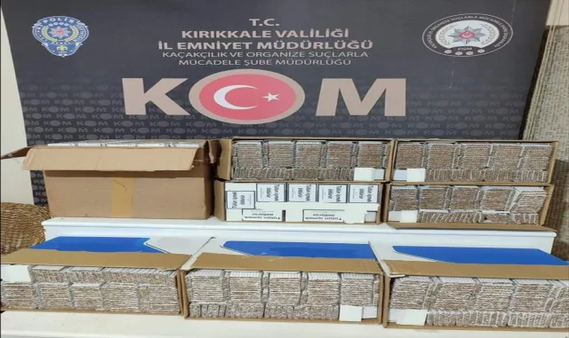 Kırıkkale’de 82 bin 260 dolu makaron ele geçirildi Kırıkkale’de 82 bin 260 dolu makaron ele geçirildi
