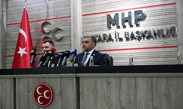 MHP Ankara İl Başkanı Alparslan Doğan basın toplantısı düzenledi: MHP Ankara İl Başkanı Alparslan Doğan basın toplantısı düzenledi:
